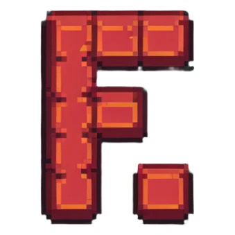 pixel art style text 'ZETRIX' in all caps, red color, blocky retro font sticker