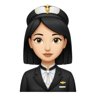 Lady hotel butler with green uniform black hair and just a lite bit brown skin and Arabic face with our hat please remove the green hat sticker