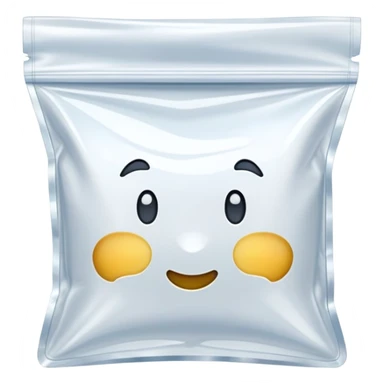 completely empty transparent ziplock bag sticker