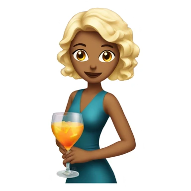 Cocktail hour girl sticker