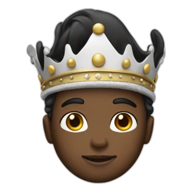 Boy with king hat white skin sticker