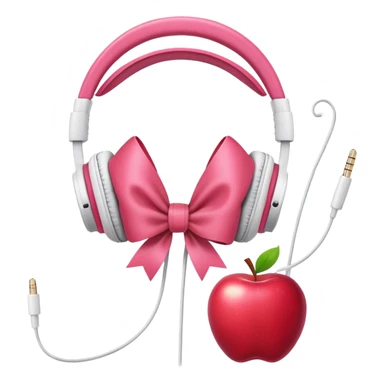 Pink bow Apple headphones sticker