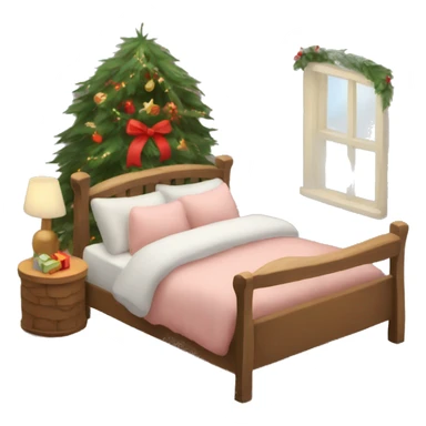 cozy christmas bed sticker