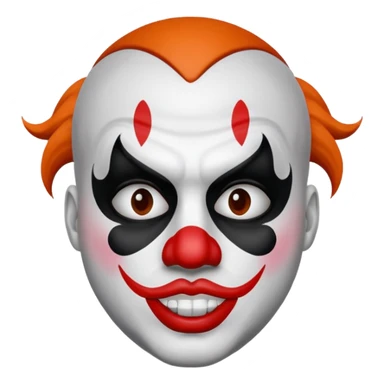 The simple Insane Clown Posse face makeup on a simple round emoji sticker