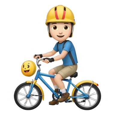 Bike Boy with calling talk emozi sticker