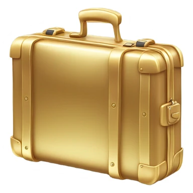 golden 3d suitcase sticker