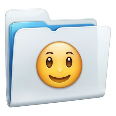 full white/transparent folder opened sticker