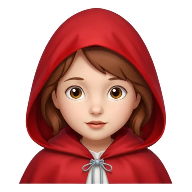 little red riding hood with brown hair 6 years old girl sticker