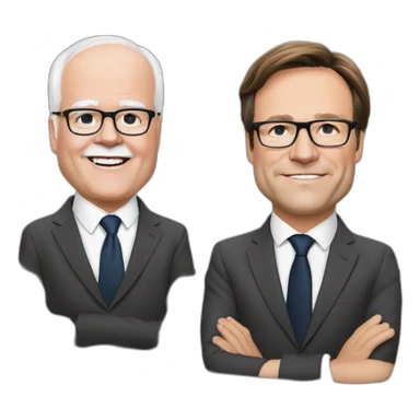 frans timmermans en mark rutte sticker