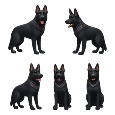 Black German Shepherd playing American football sticker