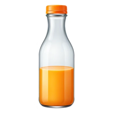 Orange juice bottle sticker