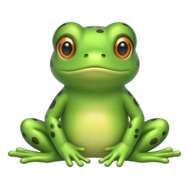 green frog stuffed animal  sticker