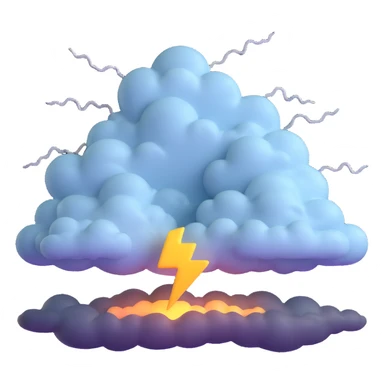 stormy cloudy sky with lightning sticker