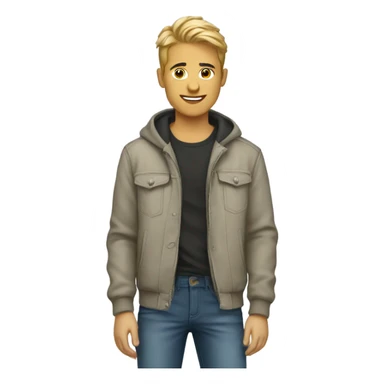 casual boys in stylish attire sticker