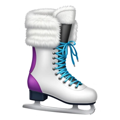 figure skating boot with colorful leg warmers pulled up over the skates sticker