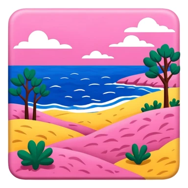 Matisse slop style pink SPAM art landscape sticker