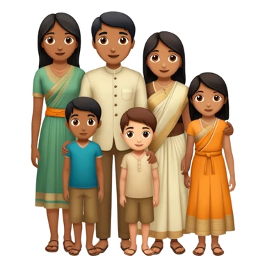 Family of 5 which are indians that are slightly white washed except for the dad    with 2 elder sister, 17 and 14,and a younger brother, 10 sticker