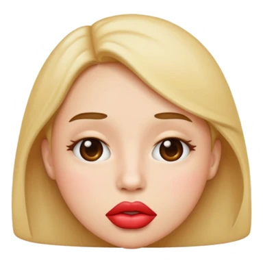 Blowing a kiss regular emoji face sticker