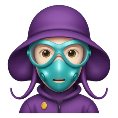 squid game guard wearing mask sticker