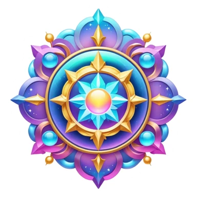 Epic divine celestial complex detailed iridescent gradients aesthetic-scenery-Decorations sticker