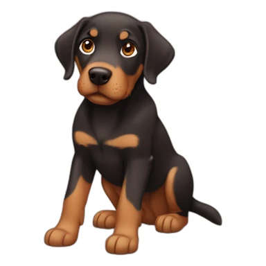 Brown labrador crossed with beauceron sticker
