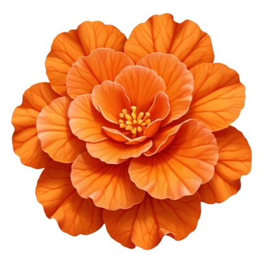 Orange Begonia flower  sticker