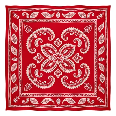 Red paisley bandana sticker