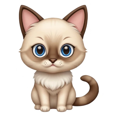 chibi siamese cat  sticker