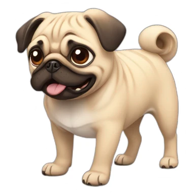 Pug going suiiiiii sticker
