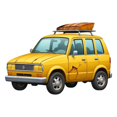 Broken Urban Vehicle yellow sticker