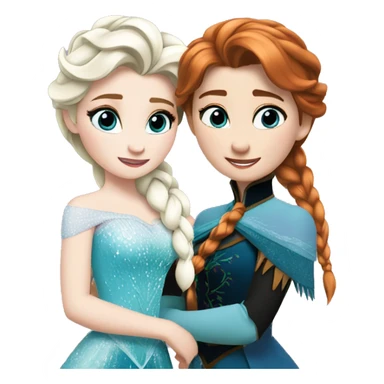 Elsa and anna  sticker