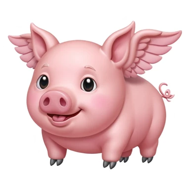 Cerdito volando sticker