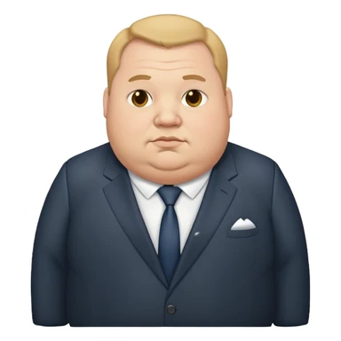 Fat man in a suit sticker