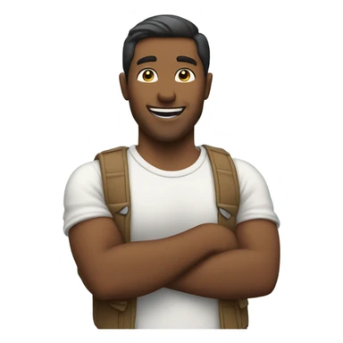 White guy pointing at himself sticker