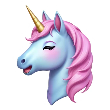 Cinematic Cute Yawning Unicorn Pony Portrait Emoji, Head tilted slightly with a dramatic, wide-open yawn, showcasing a petite, softly glowing form with a gently drooping mane, a subtle, shimmering horn and sleepy, half-closed eyes, Simplified yet irresistibly adorable features, highly detailed, glowing with a soft, cozy pastel glow, high shine, relaxed yet expressive, stylized with a dash of whimsical enchantment, soft glowing outline, capturing the essence of a drowsy yet affectionate unicorn pony that appears ready to stretch and yawn its way off the screen! sticker