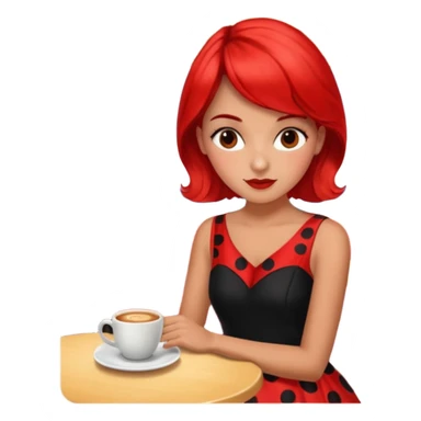 coccinelle café sticker