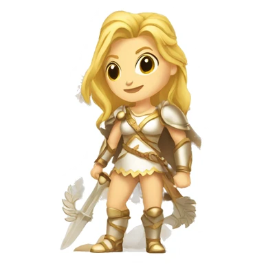 Caucasian Berserker blond valkyrie couple  sticker