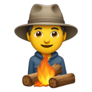 campfire man sticker