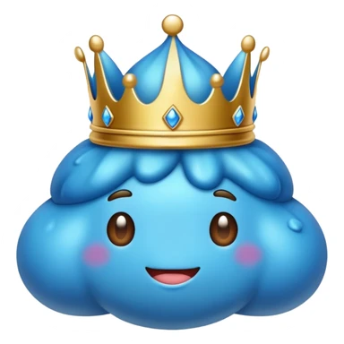 Blue poop with a crown sticker