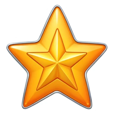 A star coin coin is yellow and star is orange sticker