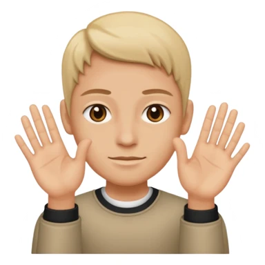 Putting the 🤷 with the six on the right and seven on the left on the two hands sticker