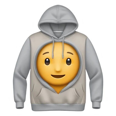 comfy grey minimalistic hoodie without logo sticker