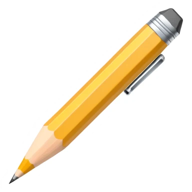 pencil with a few quick sketch strokes around sticker