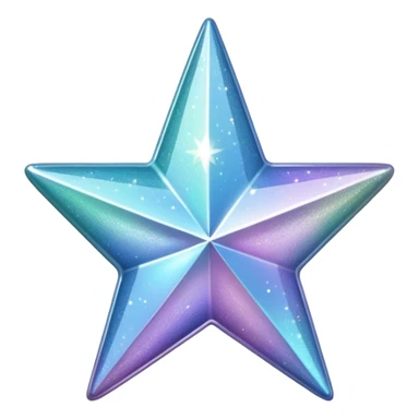 Sparkly glittery gray star y2k 3d icon, transparent background  sticker