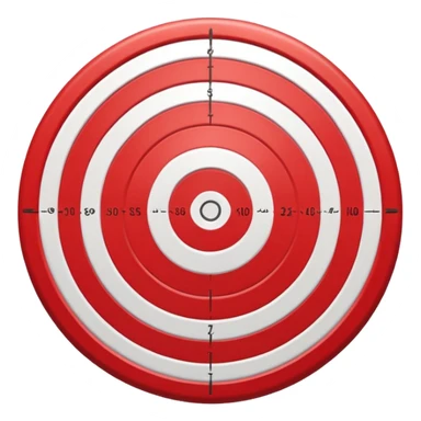 Red-white bullseye target sticker