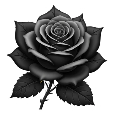 Black ￼ rose sticker