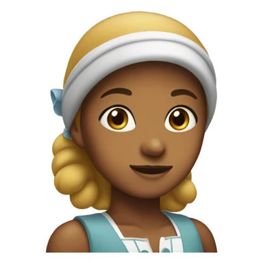 Girl with a bonnet on her head sticker