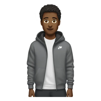 Me wearing a Nike tech fleece shrugging  sticker