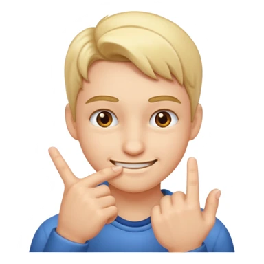 Face smirking and pinching fingers  sticker