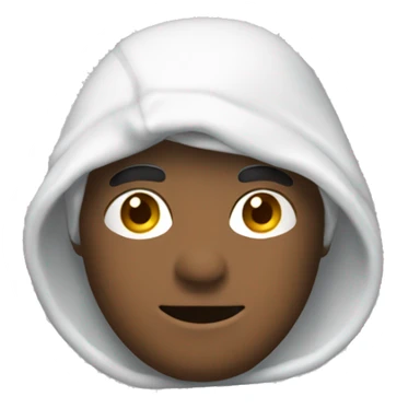 Un homme avec une cagoule blanche sticker